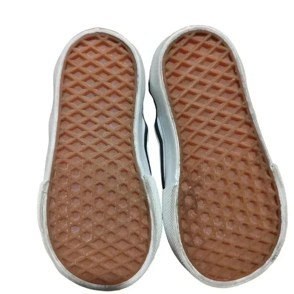 Vans Shoes Kids 4.5 Classic Slip On Blue Flame Fire Canvas Low Top Sneaker - Picture 2 of 5